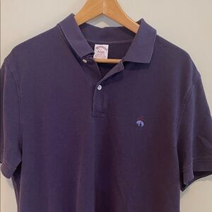 Brooks Brothers Men's Polo in Navy with Light Blue Logo